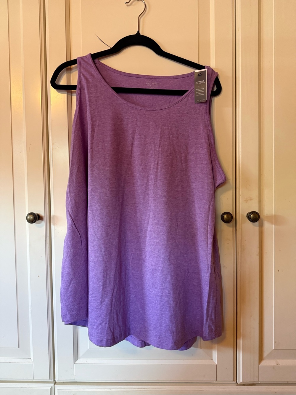 Lane Bryant Purple Scoop Neck Tank Top